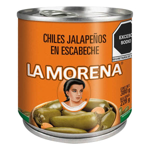 Jalapeños La Morena lata 380 g caja x 12